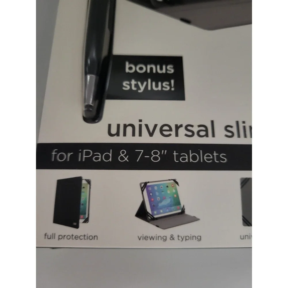 Universal Slim Case for 7-8 in.‎ Ipad, Ereaders, Tablets BRAND NEW With Stylus